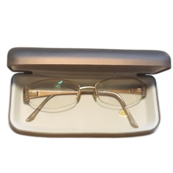 Dana Buchman Arcadia BR 53-17-138 Semi Rimless Eyeglasses Frames - Gold - Picture 2 of 15